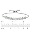 Thumbnail Image 3 of 1/10 CT. T.W. Diamond Sideways Heart Bolo Bracelet in Sterling Silver - 9.5"
