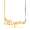 Thumbnail Image 0 of Flowing Script Name Necklace in Sterling Silver with 14K Gold Plate (1 Line)