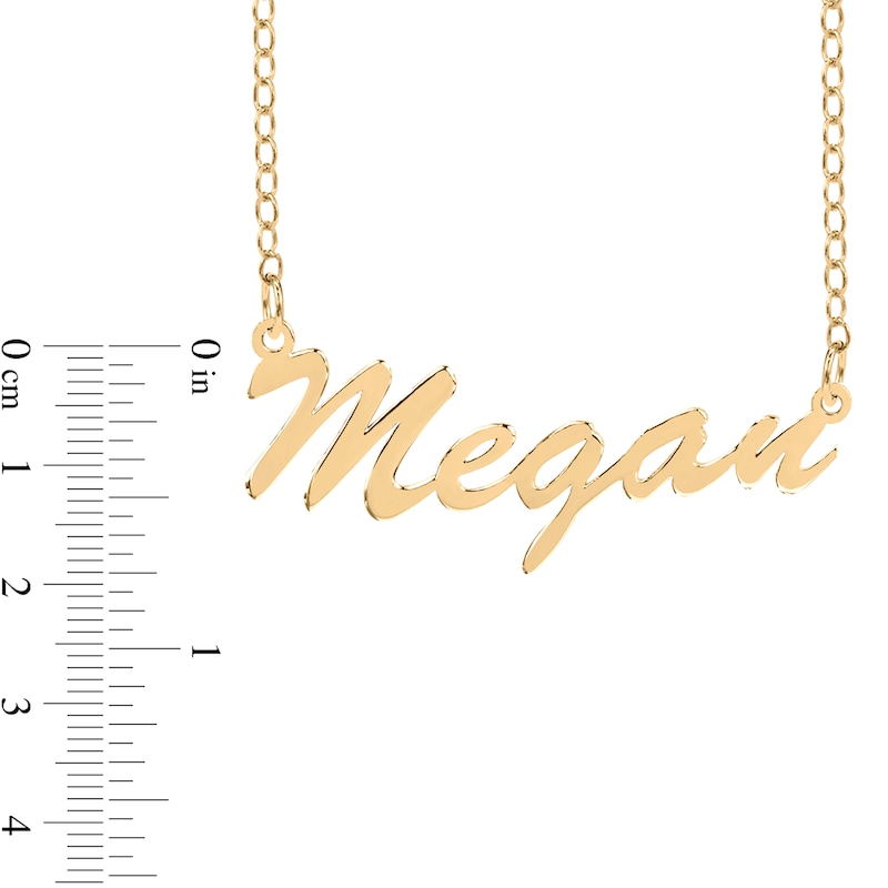 Flowing Script Name Necklace in Sterling Silver with 14K Gold Plate (1 Line)