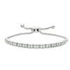 Thumbnail Image 1 of 1/10 CT. T.W. Diamond Bar Bolo Bracelet in Sterling Silver - 9.5"