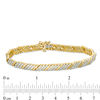 Thumbnail Image 4 of 3 CT. T.W. Diamond Multi-Row Slant Bracelet in 10K Gold - 7.25"