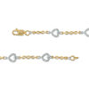 Thumbnail Image 3 of 1/10 CT. T.W. Diamond sideways Heart Station Twist Bracelet in 10K Gold - 7.5"