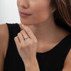 Thumbnail Image 2 of 1/8 CT. T.W. Composite Diamond Cushion Frame Vintage-Style Ring in Sterling Silver