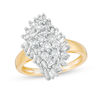 Thumbnail Image 0 of 1 CT. T.W. Baguette and Round Composite Diamond Ring in 10K Gold