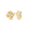 Thumbnail Image 0 of 1/10 CT. T.W. Composite Diamond Love Knot Stud Earrings in 10K Gold