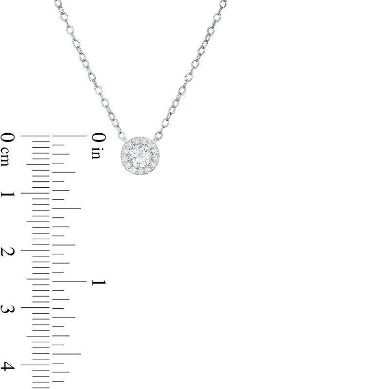 1/3 CT. T.W. Certified Diamond Frame Necklace in 14K White Gold (I/I1)