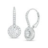 Thumbnail Image 1 of 1 CT. T.W. Certified Diamond Frame Drop Earrings in 14K White Gold (I/I1)