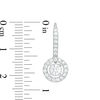 Thumbnail Image 3 of 1 CT. T.W. Certified Diamond Frame Drop Earrings in 14K White Gold (I/I1)