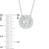 Thumbnail Image 2 of 2 CT. T.W. Certified Diamond Double Scallop Frame Necklace in 14K White Gold (I/I1)