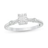 Thumbnail Image 1 of Cherished Promise Collection™ 1/10 CT. T.W. Baguette and Round Diamond Vintage-Style Promise Ring in 10K White Gold