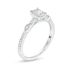 Thumbnail Image 3 of Cherished Promise Collection™ 1/10 CT. T.W. Baguette and Round Diamond Vintage-Style Promise Ring in 10K White Gold