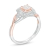 Thumbnail Image 2 of Cherished Promise Collection™ 1/6 CT. T.W. Quad Diamond Promise Ring in Sterling Silver and 10K Rose Gold