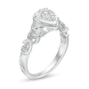 Thumbnail Image 2 of Cherished Promise Collection™ 1/5 CT. T.W. Diamond Teardrop Frame Promise Ring in Sterling Silver