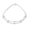 Thumbnail Image 1 of 1/20 CT. T.W. Diamond Bezel-Set Station Double Strand Bracelet in 10K White Gold