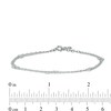 Thumbnail Image 4 of 1/20 CT. T.W. Diamond Bezel-Set Station Double Strand Bracelet in 10K White Gold