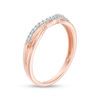 Thumbnail Image 2 of 1/10 CT. T.W. Diamond Contour Anniversary Band in 14K Rose Gold