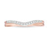 Thumbnail Image 3 of 1/10 CT. T.W. Diamond Contour Anniversary Band in 14K Rose Gold