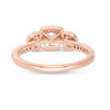 Thumbnail Image 3 of 7/8 CT. T.W. Princess-Cut Diamond Past Present Future® Frame Engagement Ring in 14K Rose Gold