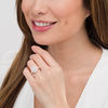 Thumbnail Image 1 of 1-1/2 CT. T.W. Certified Oval Diamond Triple Frame Engagement Ring in 14K Rose Gold (I/SI2)