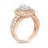 Thumbnail Image 2 of 1-1/2 CT. T.W. Certified Oval Diamond Triple Frame Engagement Ring in 14K Rose Gold (I/SI2)
