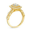 Thumbnail Image 3 of 1 CT. T.W. Certified Emerald-Cut Double Cushion Frame Engagement Ring in 14K Gold (I/SI2)