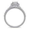 Thumbnail Image 4 of 1-1/2 CT. T.W. Oval Diamond Frame Engagement Ring in 14K White Gold (H/SI2)