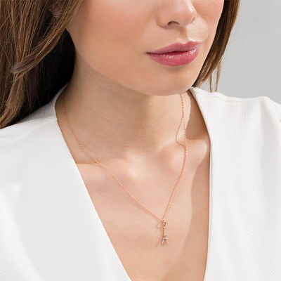 Diamond Accent Lined Eiffel Tower 
