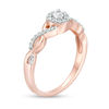 Thumbnail Image 2 of 1/4 CT. T.W. Diamond Frame Twist Ring in 10K Rose Gold