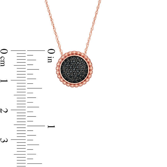 1/5 CT. T.W. Enhanced Black Composite Diamond Pendant in 10K Rose Gold 1/5 CT. T.W. Enhanced Black Composite Diamond Pendant in 10K Rose Gold