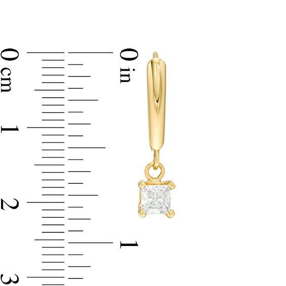 3/4 CT. T.W. Certified Princess-Cut Diamond Solitaire Leverback Earrings in 14K Gold(I/VS2) 3/4 CT. T.W. Certified Princess-Cut Diamond Solitaire Leverback Earrings in 14K Gold(I/VS2)