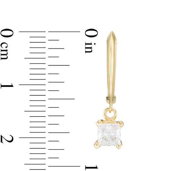3/4 CT. T.W. Certified Princess-Cut Diamond Solitaire Drop Earrings in 14K Gold (I/VS2) 3/4 CT. T.W. Certified Princess-Cut Diamond Solitaire Drop Earrings in 14K Gold (I/VS2)