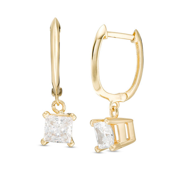 Details about   2ct Round Solitaire Classic Drop Dangle Champagne stone Earrings 14k Yellow Gold