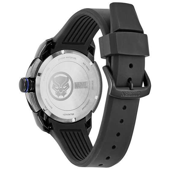 Men's Citizen Eco-Drive® Black Panther Black IP Strap Watch with Black Dial (Model: Aw1615-05W)