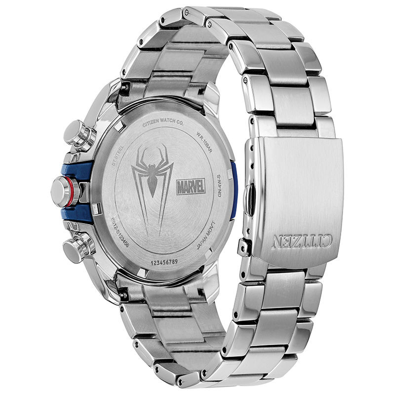 Main Image 3 of Men's Citizen Eco-Drive® Spider-Man Chronograph Two-Tone Watch with Blue Dial (Model: CA0429-53W)