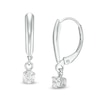 Thumbnail Image 0 of 1/4 CT. T.W. Certified Diamond Solitaire Leverback Earrings in 14K White Gold (I/VS2)