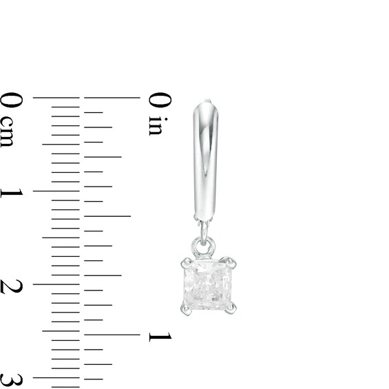 1-3/8 CT. T.W. Certified Princess-Cut Diamond Solitaire Leverback Earrings in 14K White Gold (I/VS2) 1-3/8 CT. T.W. Certified Princess-Cut Diamond Solitaire Leverback Earrings in 14K White Gold (I/VS2)