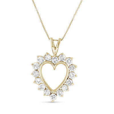 3/4 CT. T.W. Diamond Sunburst Heart 