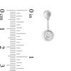 Thumbnail Image 1 of 1/4 CT. T.W. Diamond Bezel-Set Solitaire Pendulum Drop Earrings in 14K White Gold