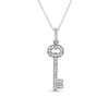 Thumbnail Image 1 of 1/4 CT. T.W. Diamond Key Pendant in 14K White Gold