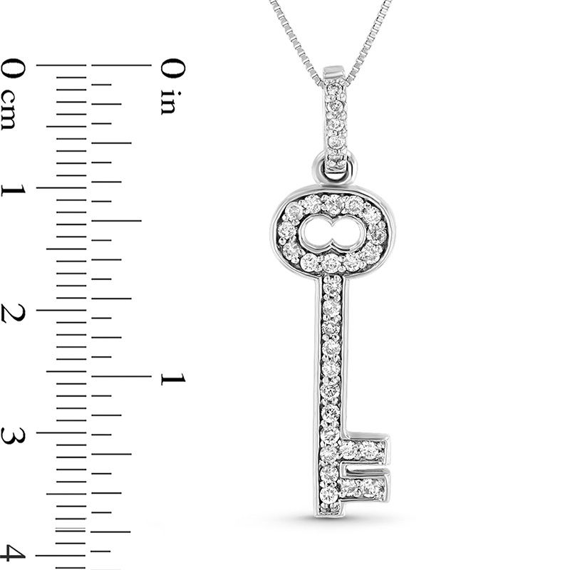 14K Yellow Gold Key Pendant Love Charm Women Men Necklace