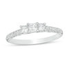 Thumbnail Image 1 of 1/2 CT. T.W. Princess-Cut Diamond Past Present Future® Engagement Ring in 10K White Gold
