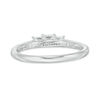 Thumbnail Image 4 of 1/2 CT. T.W. Princess-Cut Diamond Past Present Future® Engagement Ring in 10K White Gold