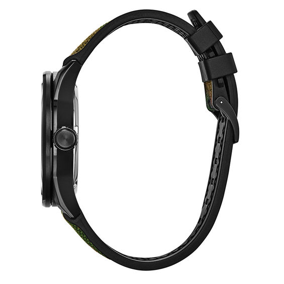 Men's Citizen Eco-Drive® Captain America Black IP Strap Watch with Black Dial (Model: Aw1367-05W)