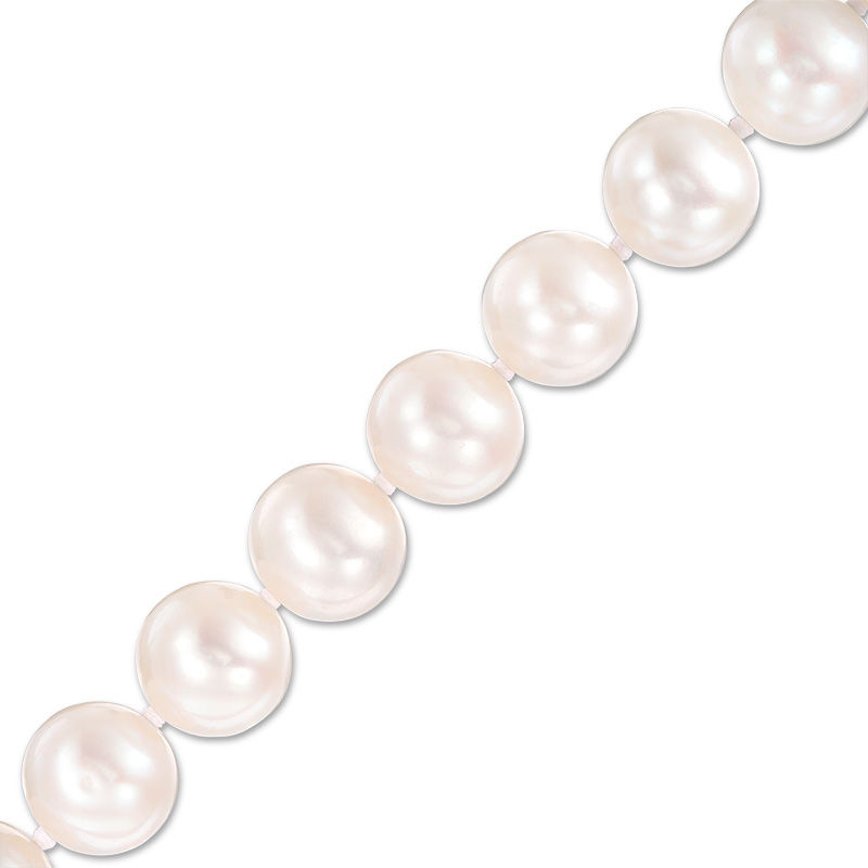 IMPERIAL® 7.0-8.0mm Cultured Freshwater Pearl Strand Bracelet with 14K Gold Fish-Hook Clasp - 7.5"