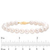 Thumbnail Image 2 of IMPERIAL® 7.0-8.0mm Cultured Freshwater Pearl Strand Bracelet with 14K Gold Fish-Hook Clasp - 7.5"