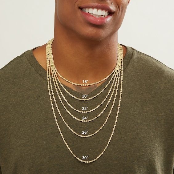 10K Hollow Gold Diamond-Cut Mariner Chain Made in Italy - 20"
