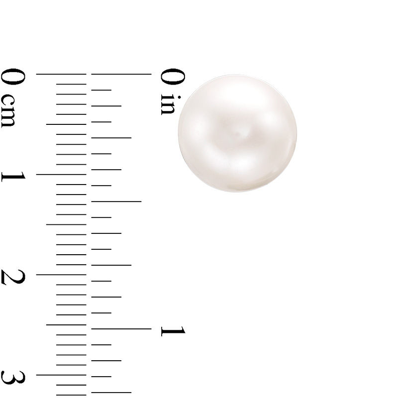 Main Image 2 of IMPERIAL® 7.0-7.5mm Freshwater Cultured Pearl Stud Earrings in 14K Gold