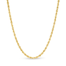 2.4mm Diamond-Cut Glitter Rope Chain Necklace in 10K Gold - 20&quot;