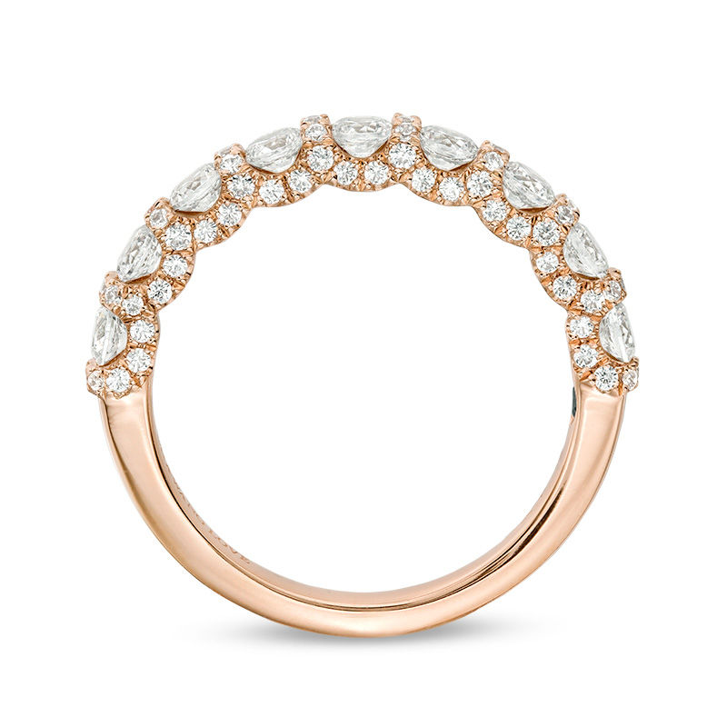 Main Image 3 of Vera Wang Love Collection 1-1/4 CT. T.W. Diamond Band in 14K Rose Gold