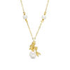 Thumbnail Image 0 of Child’s Disney Twinkle Ariel Button and Round Cultured Freshwater Pearl Necklace in 14K Gold - 13"